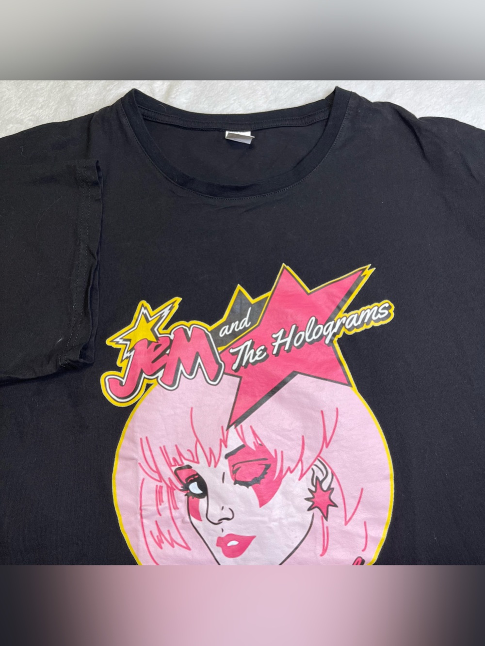 Jem and The Holograms 1987 Outrageous Tour T-Shirt 2XL Black 100% Cotton